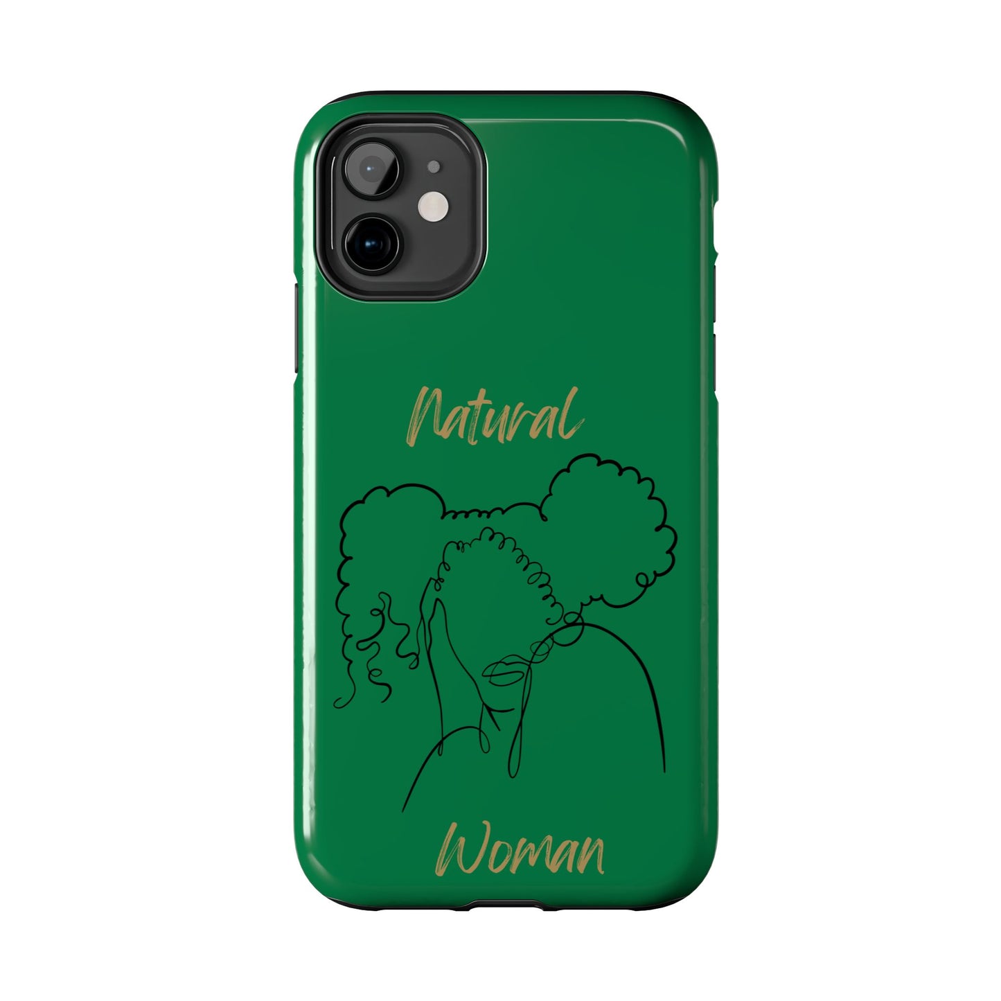 Natural Woman Twin Puffs (BL) Tough Phone Cases DARK GREEN