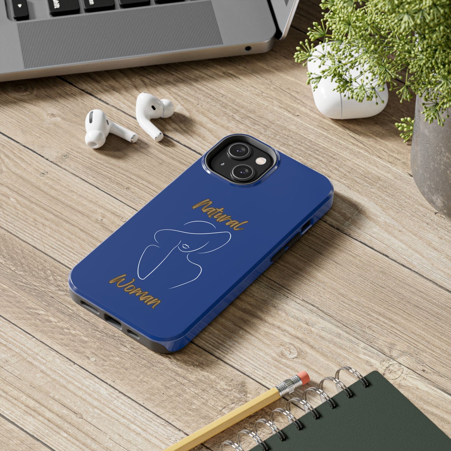 Natural Woman Sun Hat (WL) Tough Phone Cases DARK BLUE