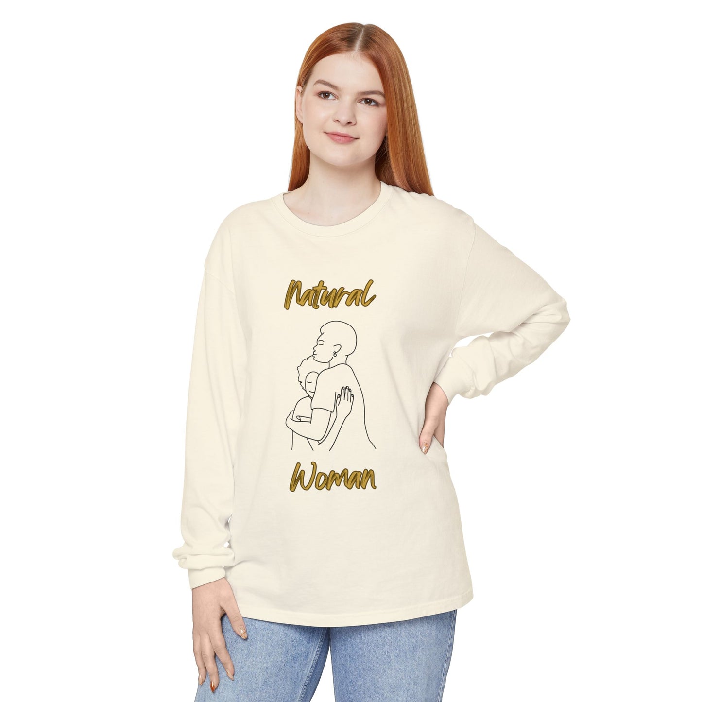Natural Woman Safe With Momma (BL) Long Sleeve T-Shirt