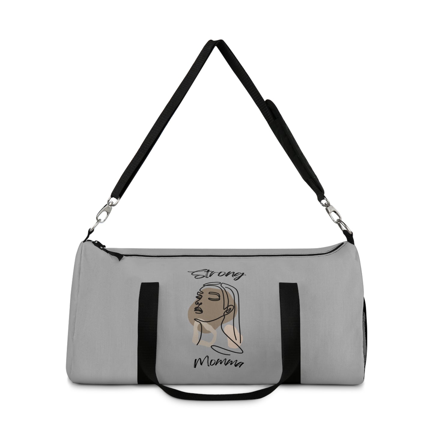 Strong Momma (BL) Duffel Bag LIGHT GREY