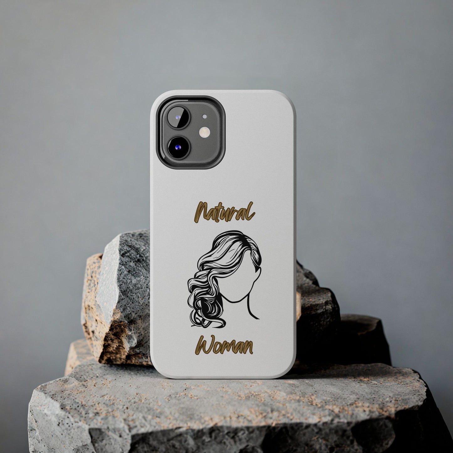 Natural Woman Long Curl (BL)Tough Phone Cases WHITE