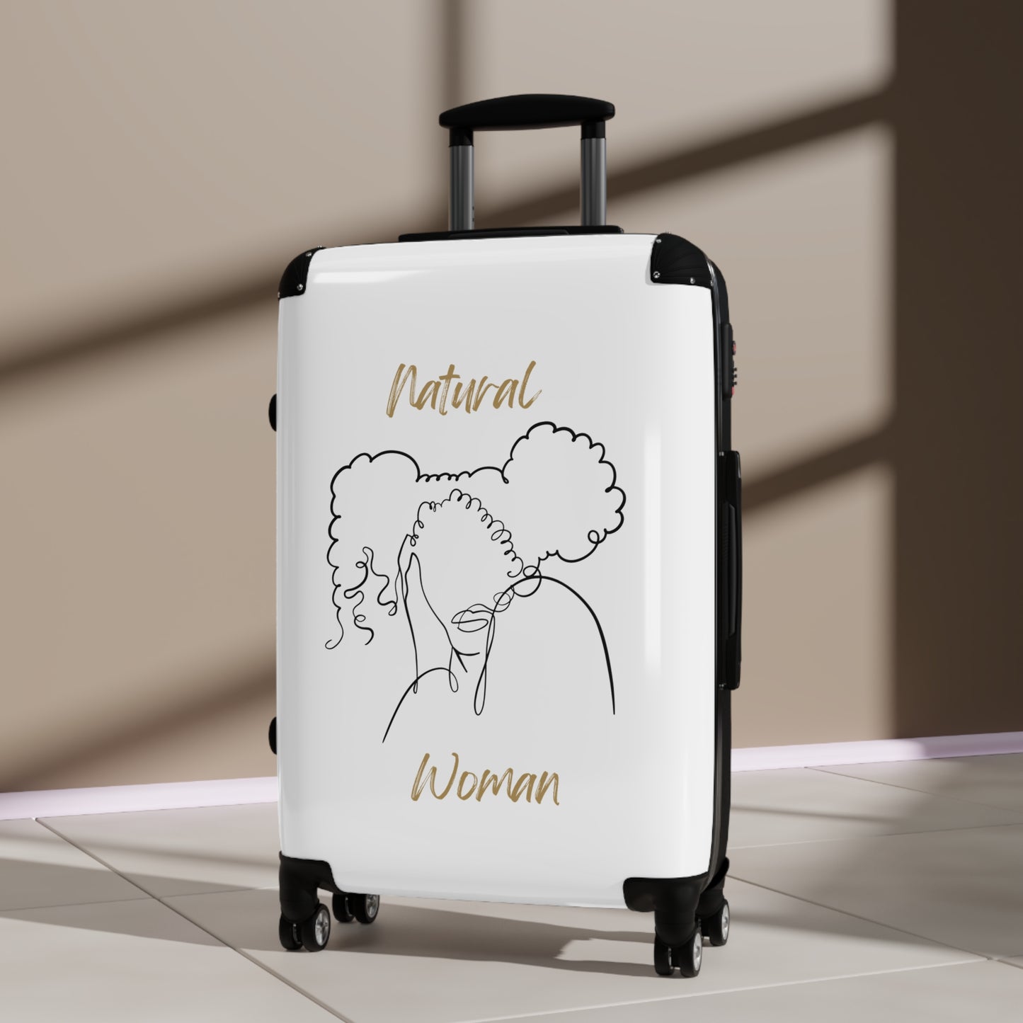 Natural Woman Twin Puffs (BL) Suitcase WHITE