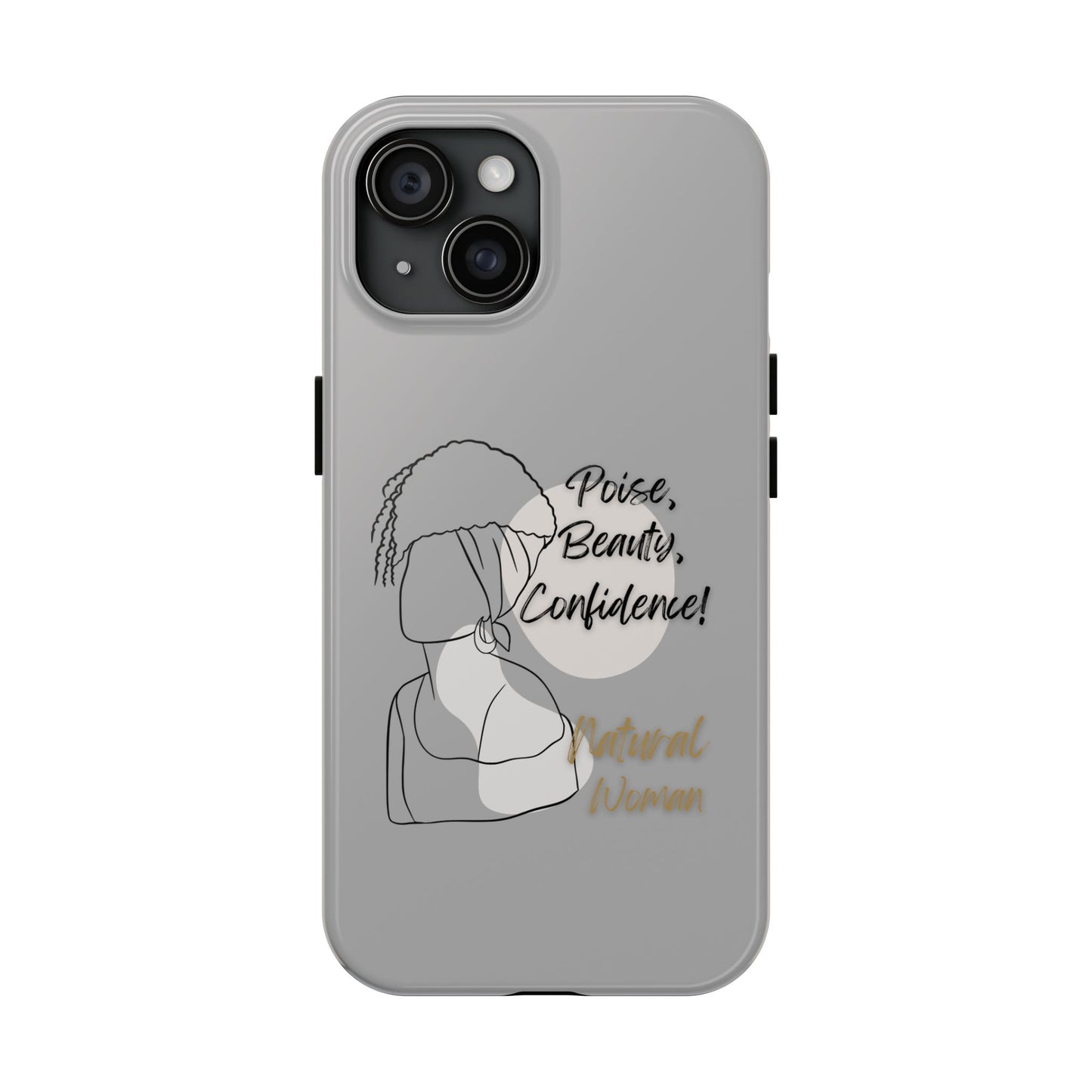 Natural woman Puff (BL)Tough Phone Cases LIGHT GREY