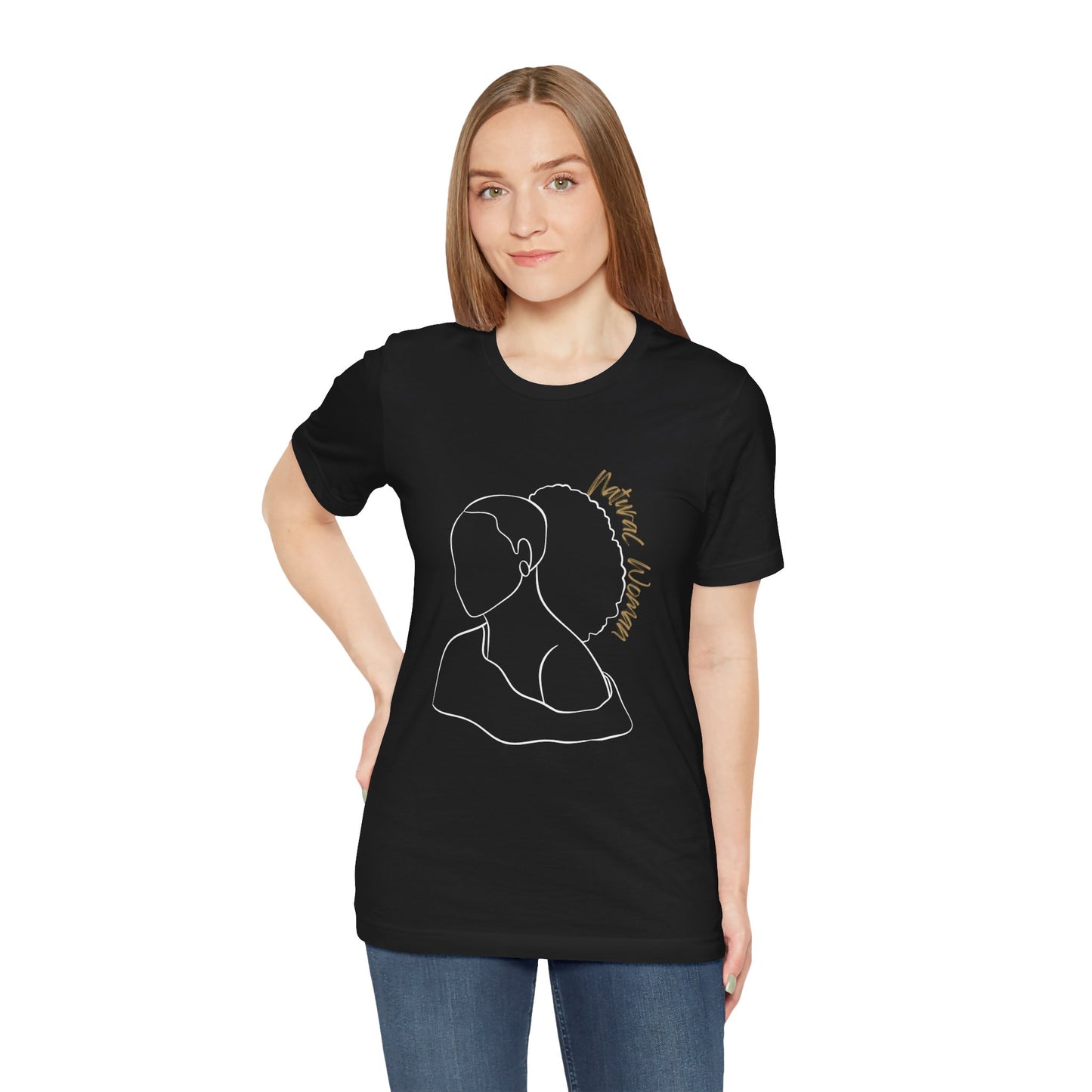 Natural Woman Behind Head Puff (WL) Short Sleeve T-Shirt