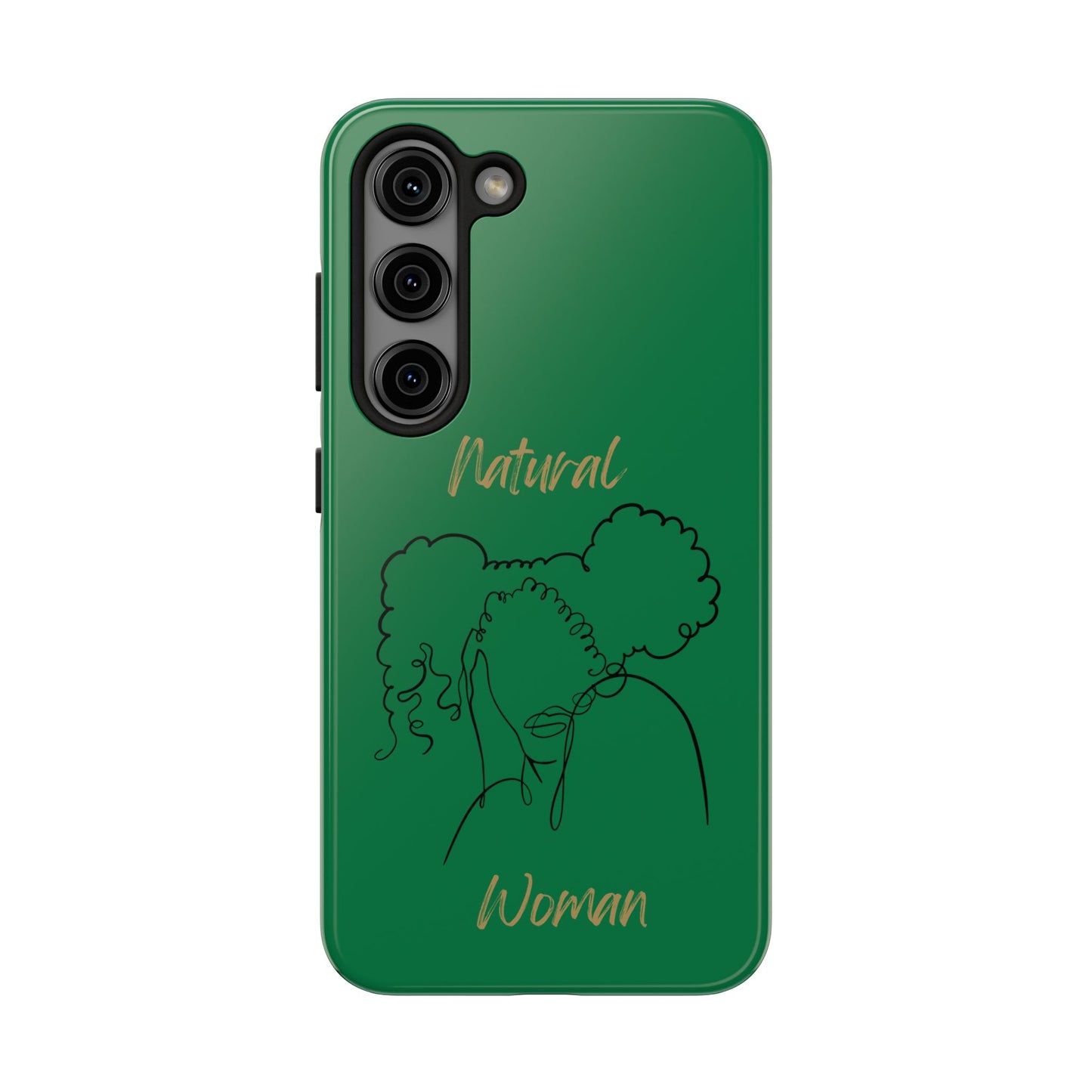 Natural Woman Twin Puffs (BL) Tough Phone Cases DARK GREEN