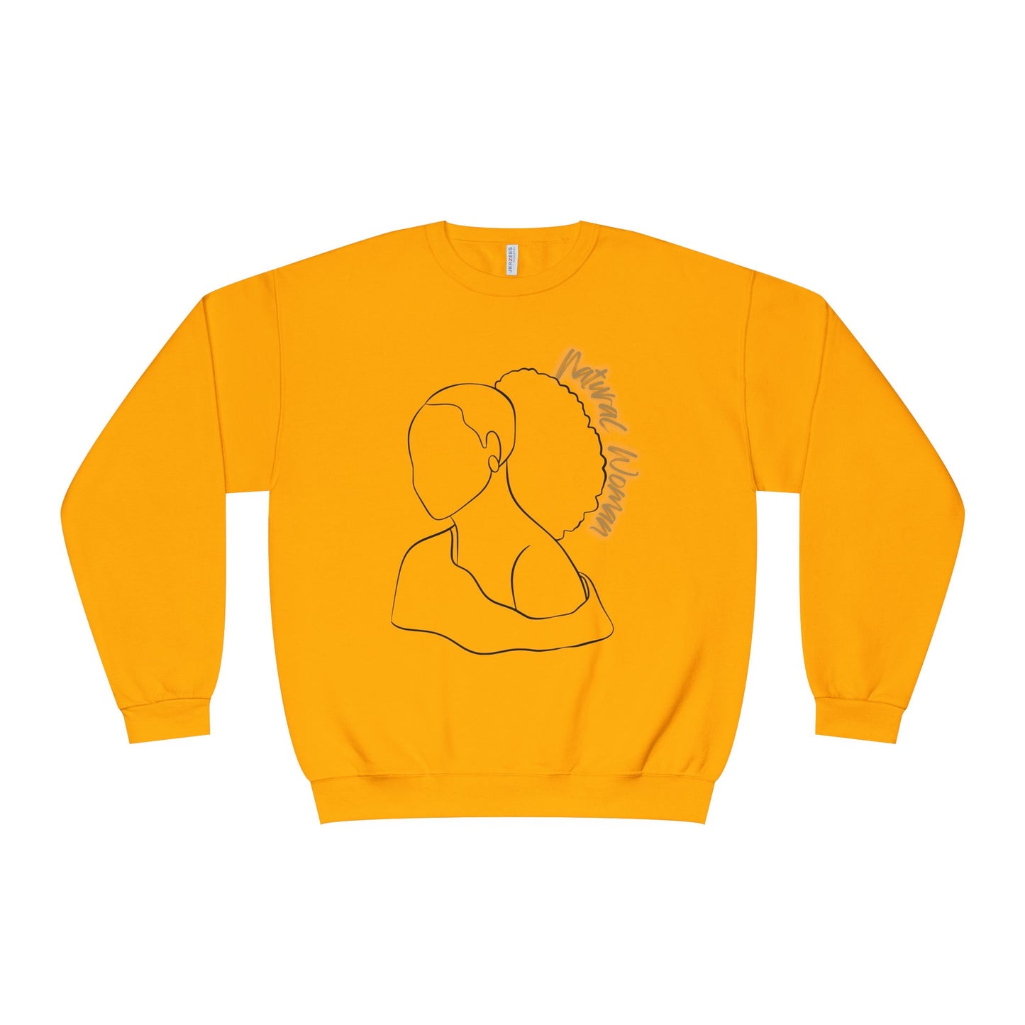 Natural Woman Behind Head Puff (BL) Crewneck Sweatshirt