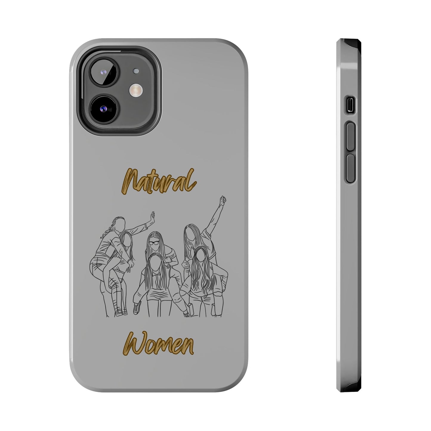 Natural Woman Piggy Back (BL)Tough Phone Cases LIGHT GREY