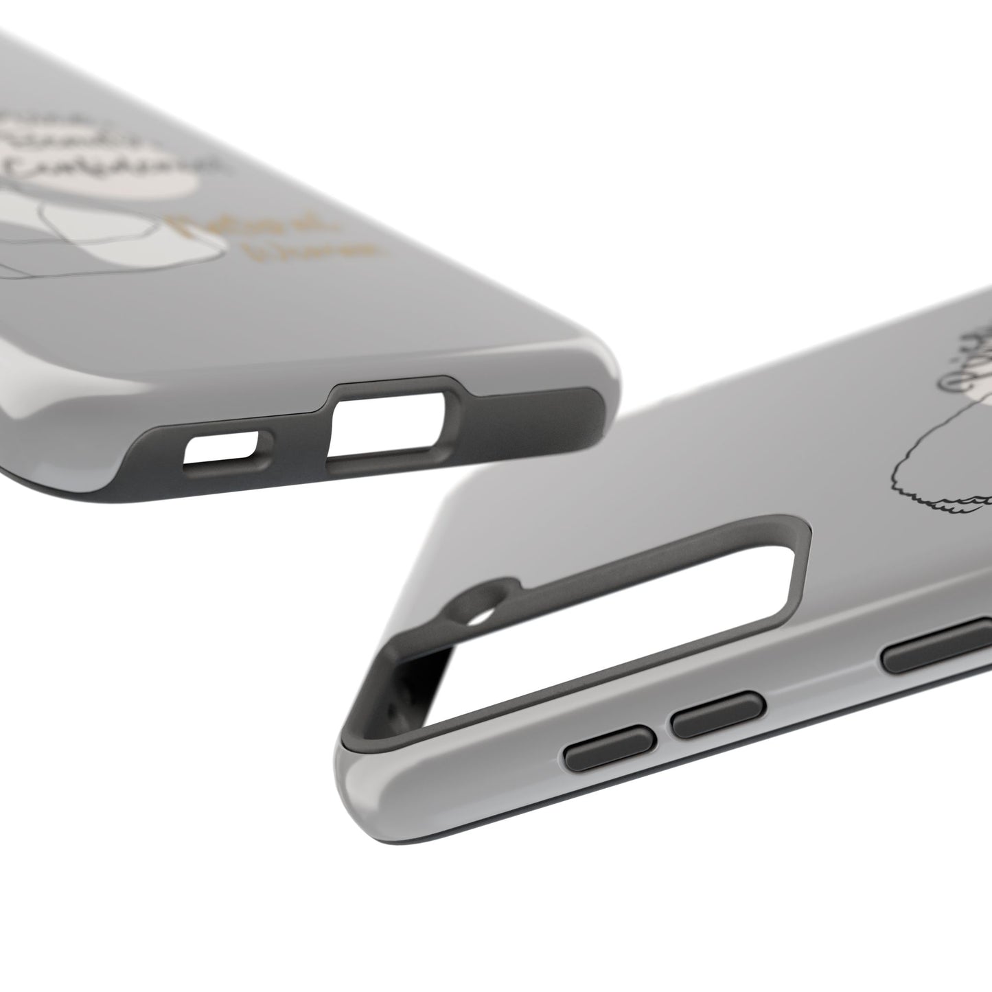 Natural woman Puff (BL)Tough Phone Cases LIGHT GREY