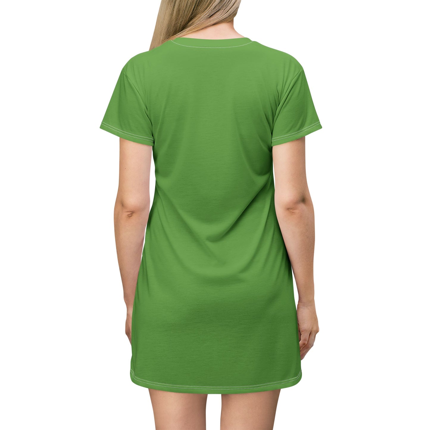 Strong Momma T-Shirt Dress (AOP/BL) Green