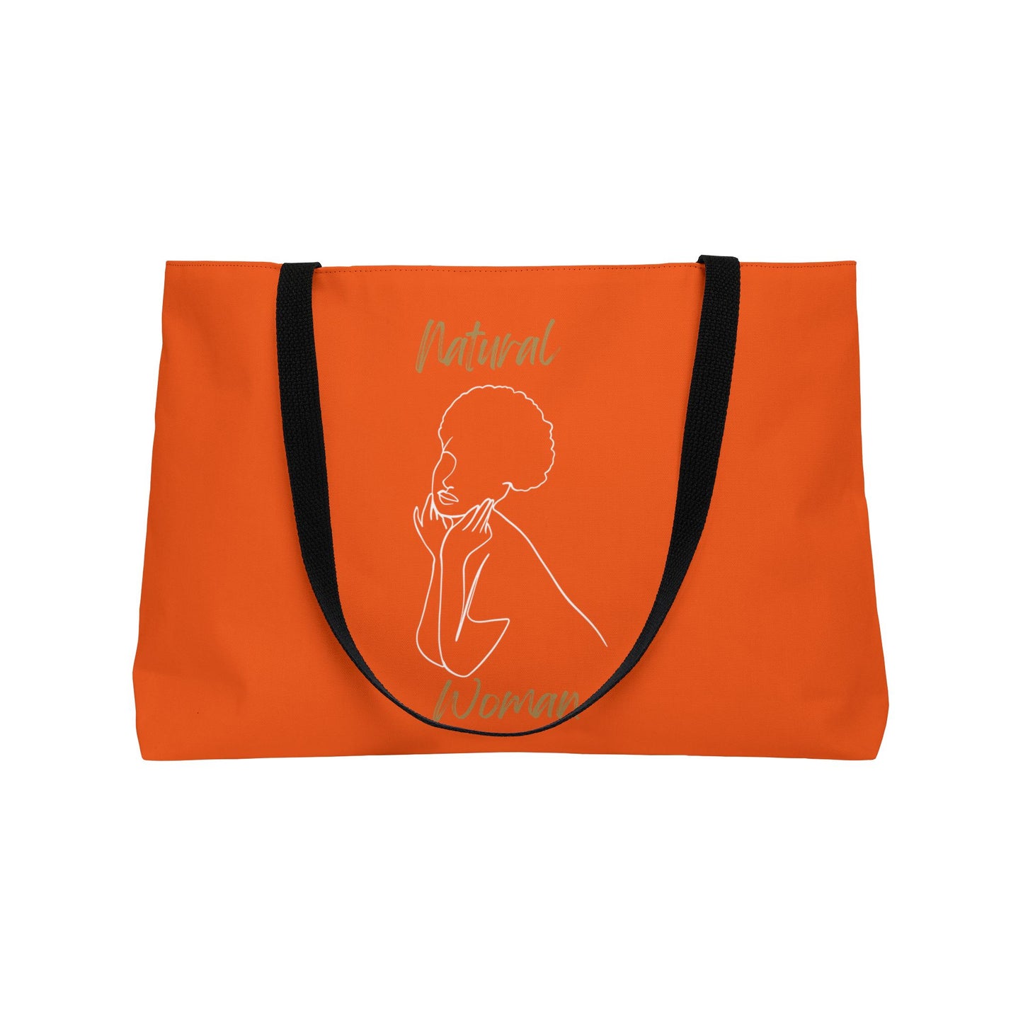 Natural Woman Cute Afro (WL) Weekender Tote Bag ORANGE