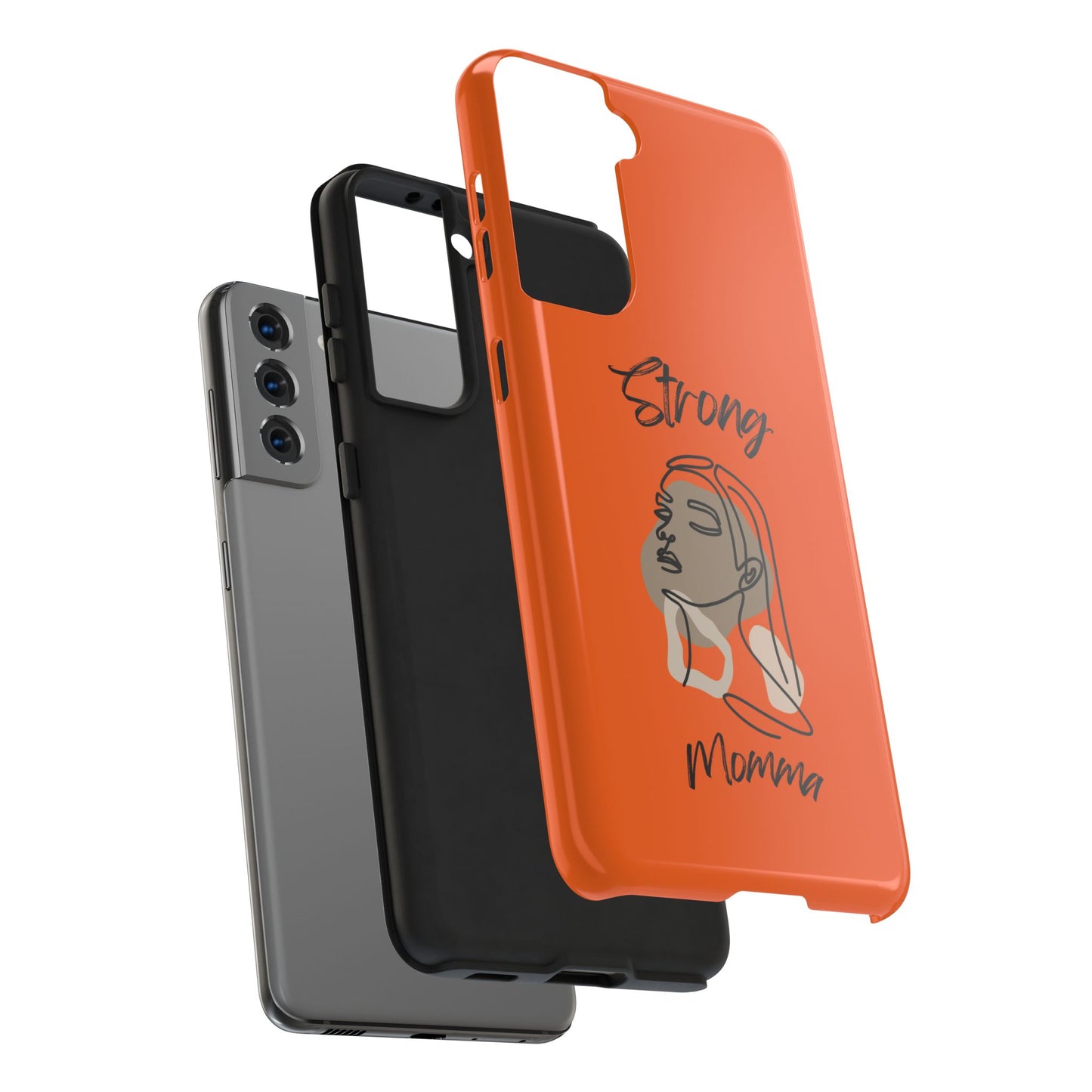 STRONG MOMMA Samsung Galaxy Tough Phone Cases (BL) Orange