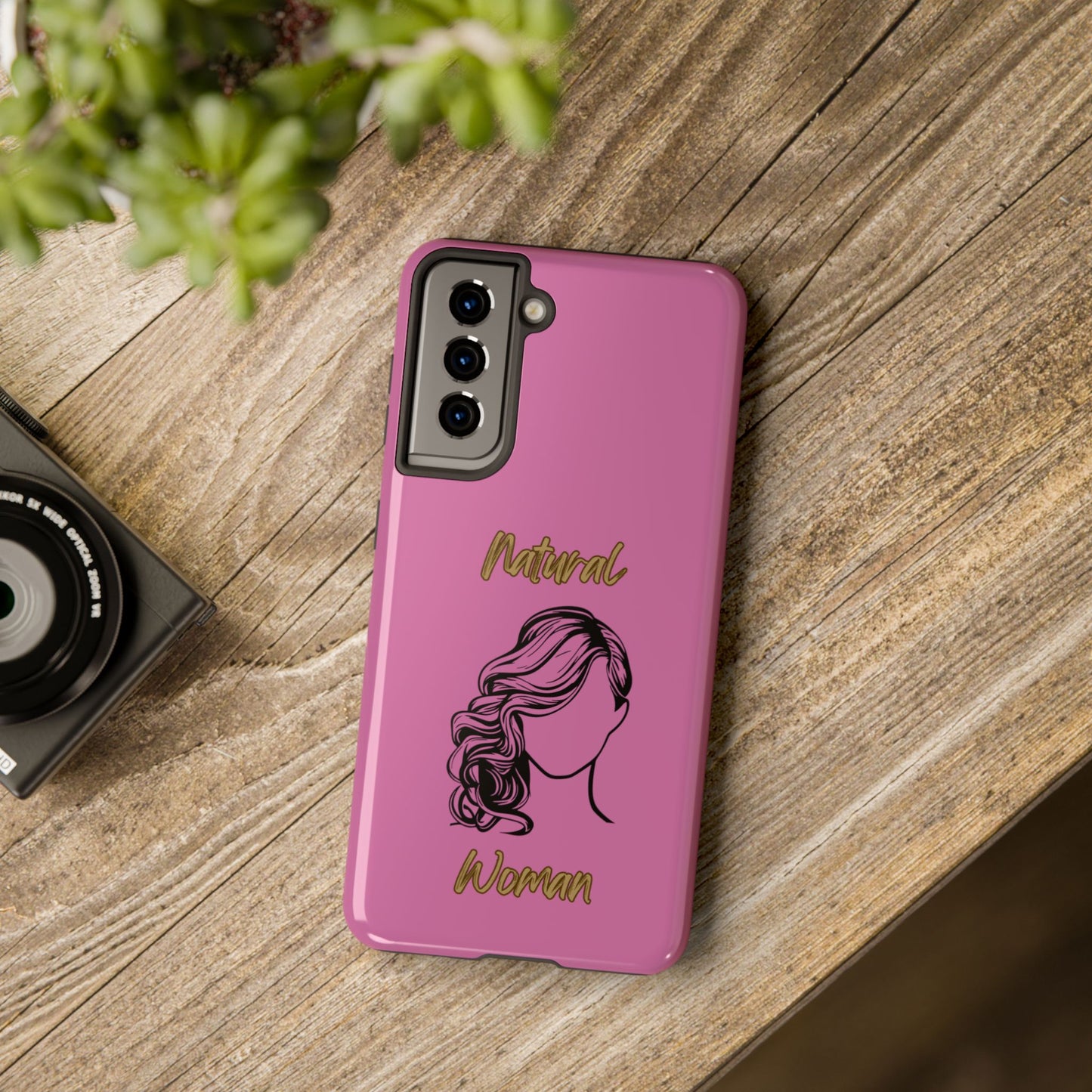 Natural Woman Long Curl (BL)Tough Phone Cases LIGHT PINK