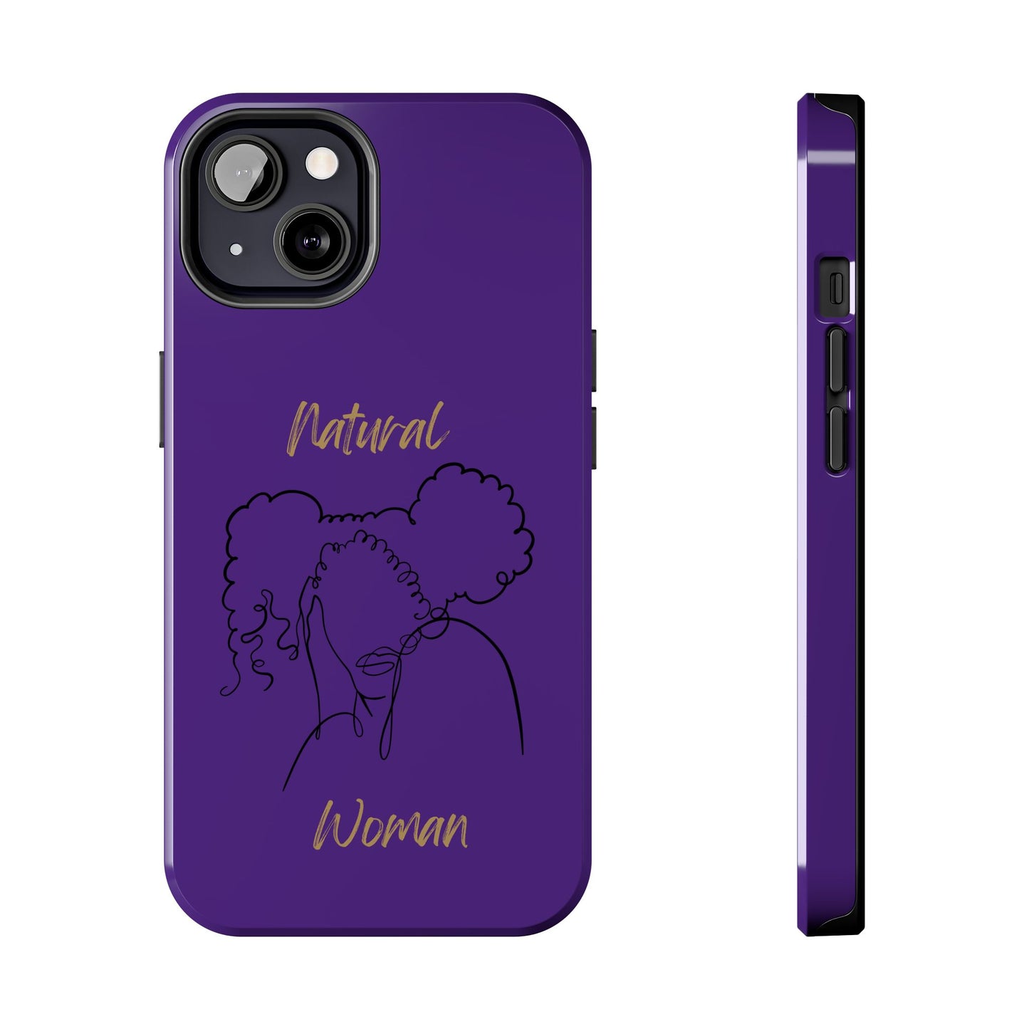 Natural Woman Twin Puffs (BL)Tough Phone Cases PURPLE