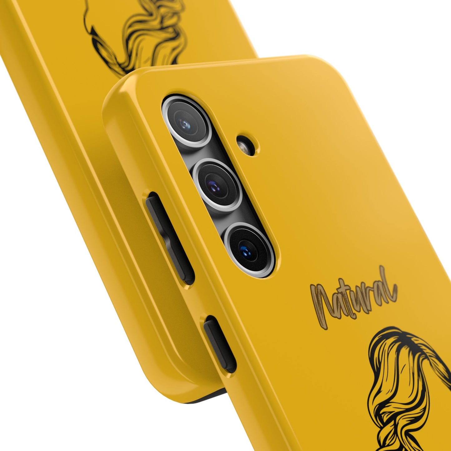 Natural Woman Long Curl (BL)Tough Phone Cases YELLOW