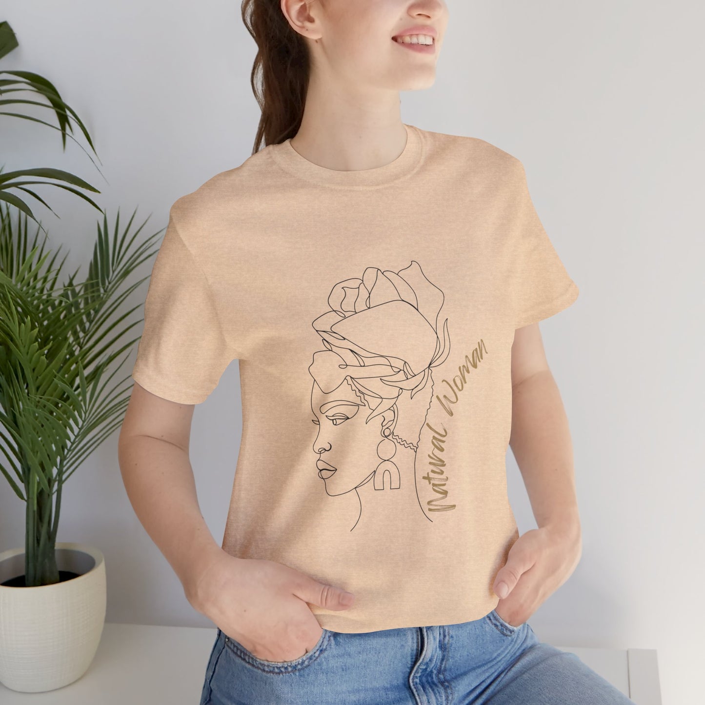 Natural Woman Flower Wrap (BL) Short Sleeve T-Shirt