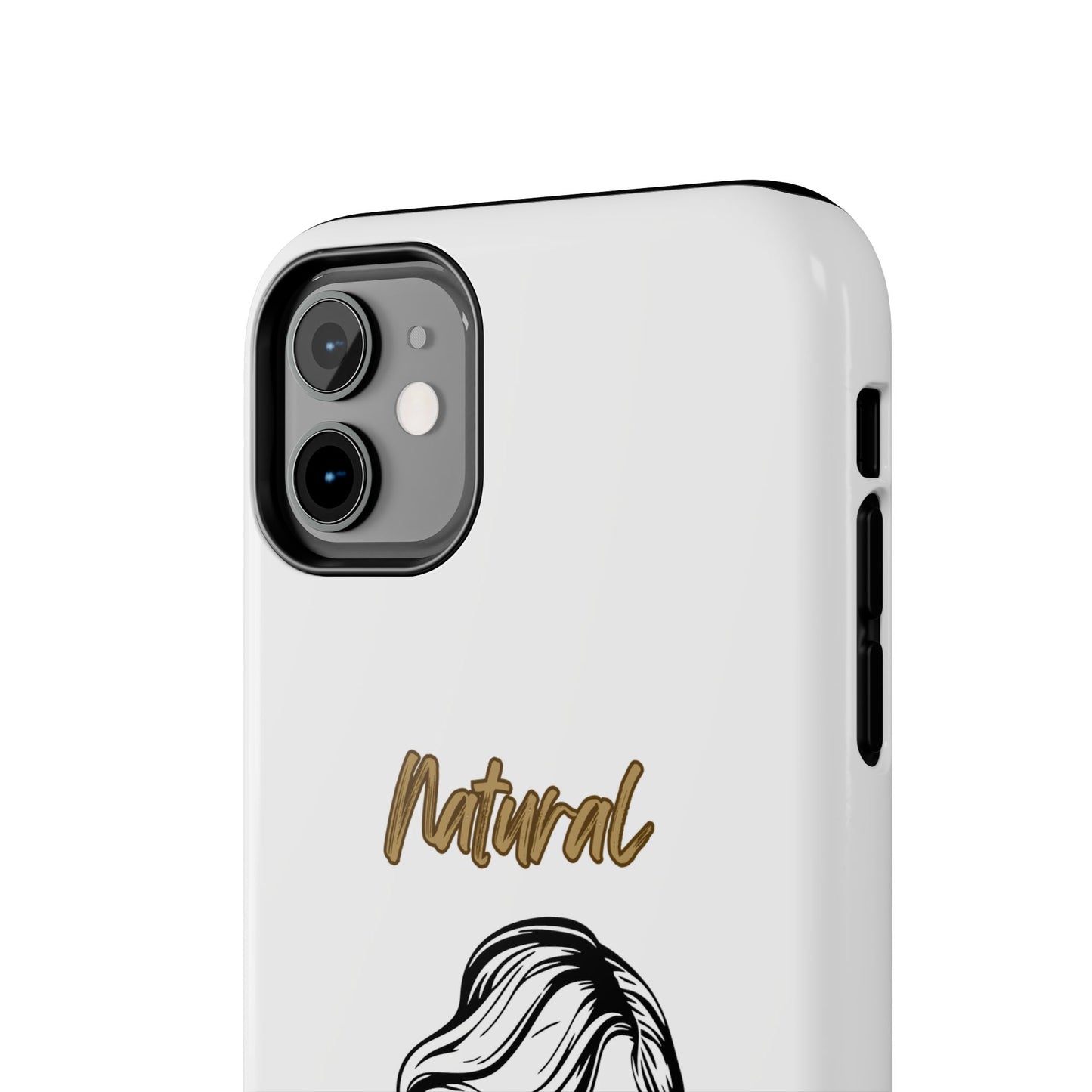 Natural Woman Long Curl (BL)Tough Phone Cases WHITE