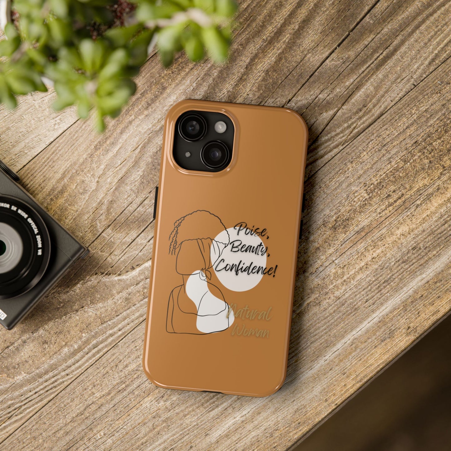 Natural woman Puff (BL)Tough Phone Cases LIGHT BROWN