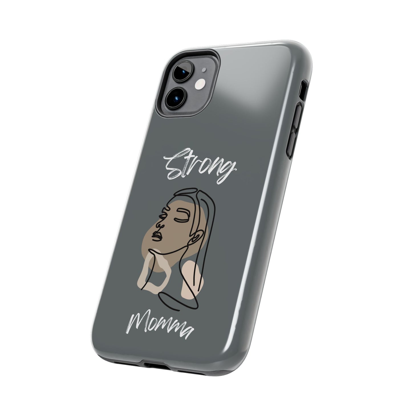 Strong Momma (WL) Tough Phone Cases DARK GREY