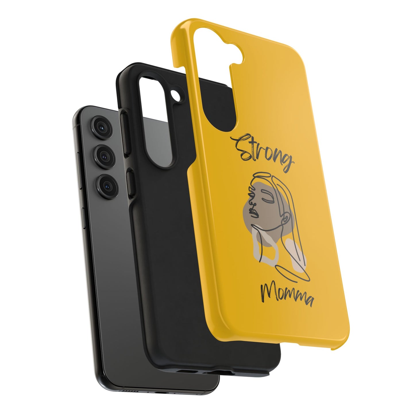 STRONG MOMMA Samsung Galaxy Tough Phone Cases (BL) Yellow