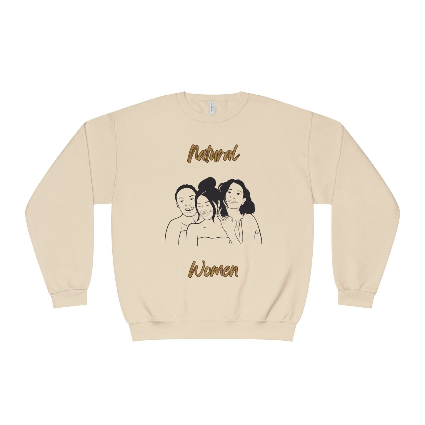 Natural Woman Laughing Friends (BL) Crewneck Sweatshirt