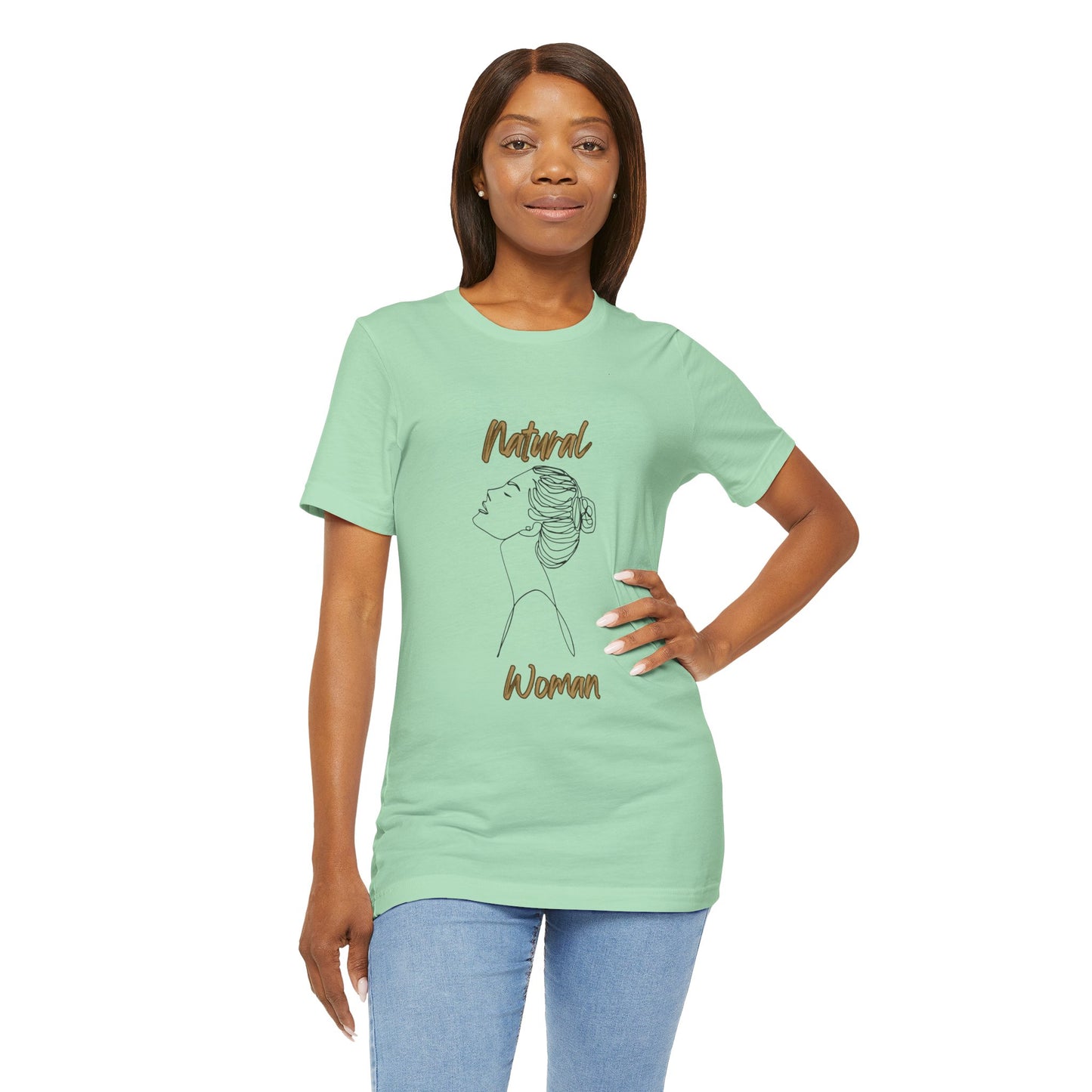 Natural Woman Wet Bun (BL) Short Sleeve T-Shirt