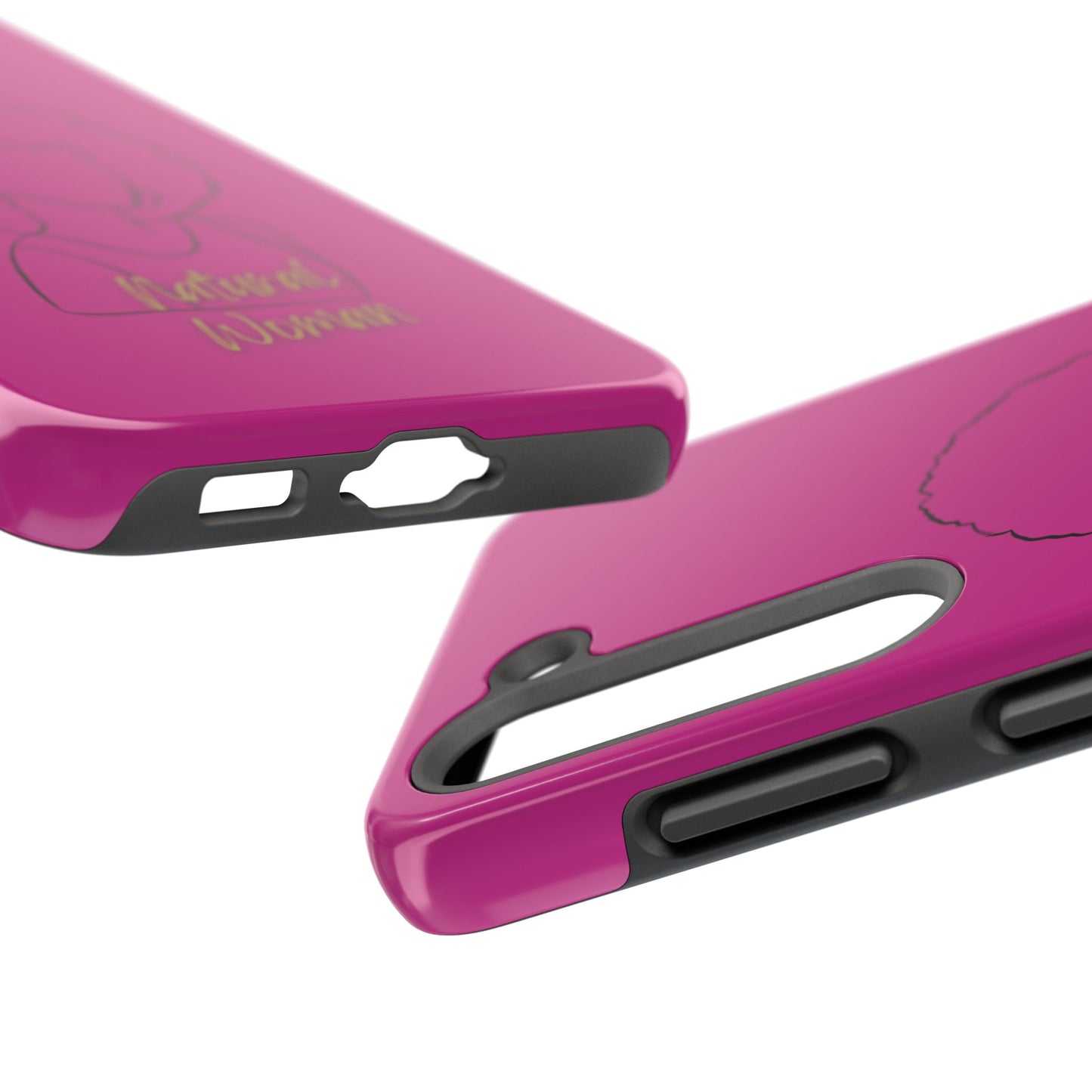 Natural Woman Afro (BL)Tough Phone Cases PINK