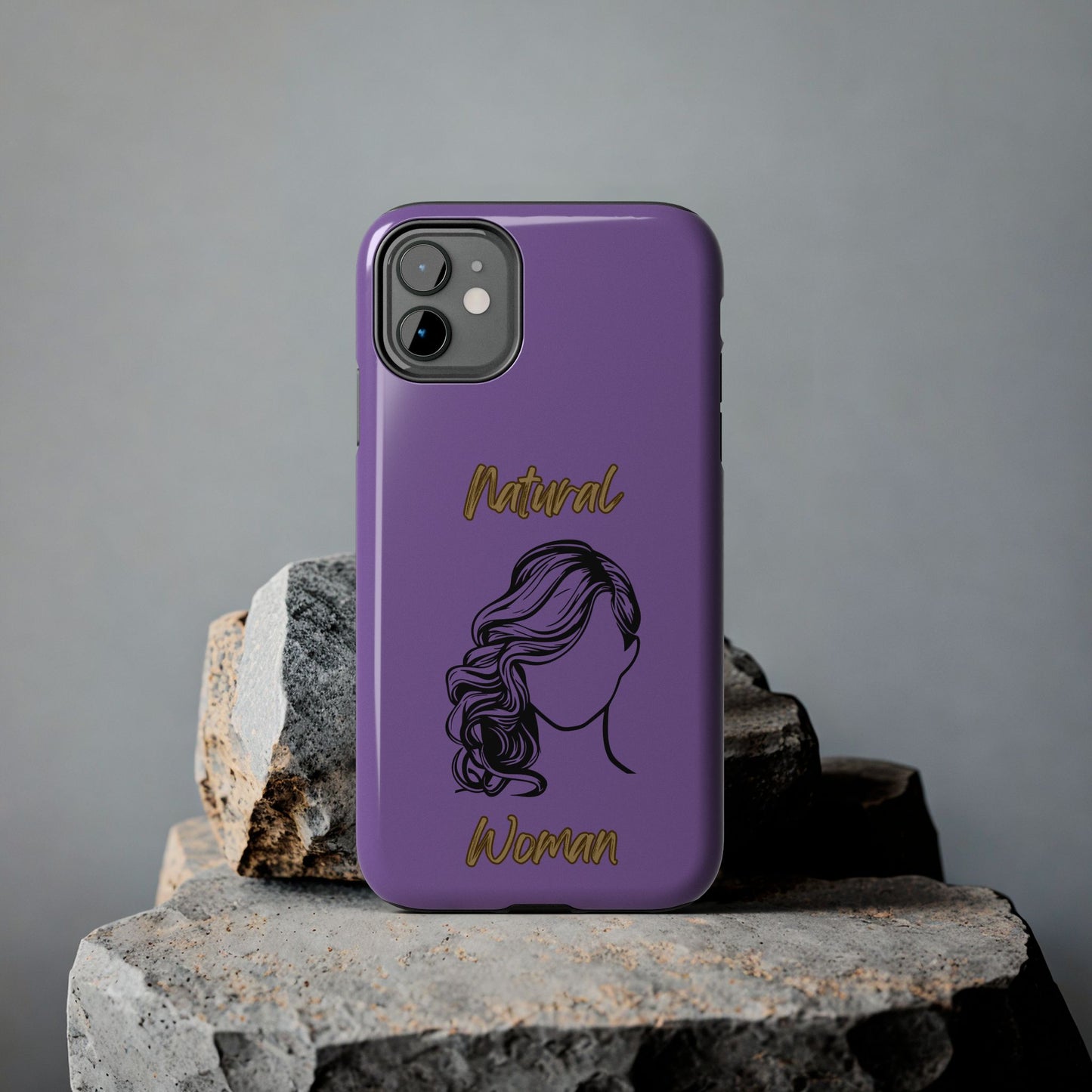 Natural Woman Long Curl (BL)Tough Phone Cases LIGHT PURPLE
