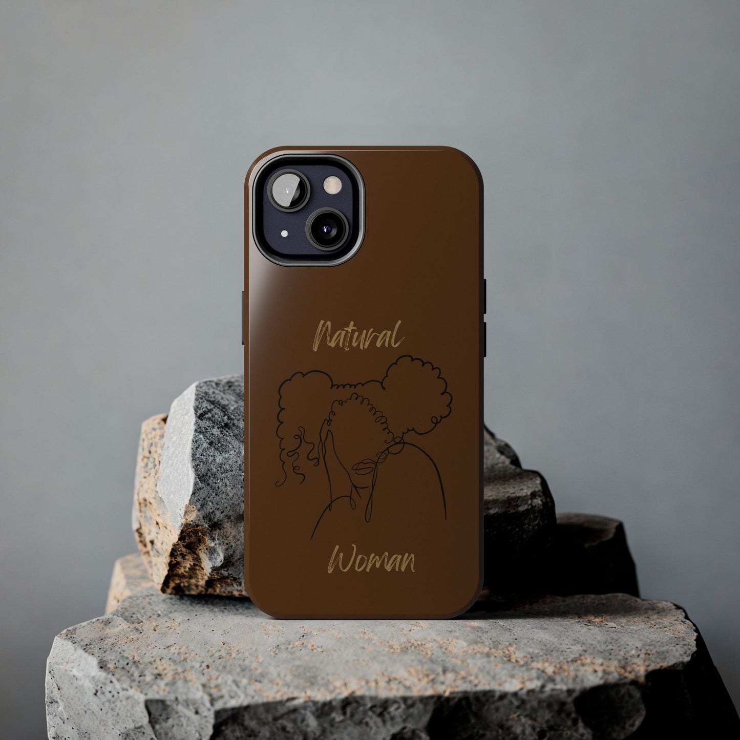 Natural Woman Twin Puffs (BL) Tough Phone Cases BROWN