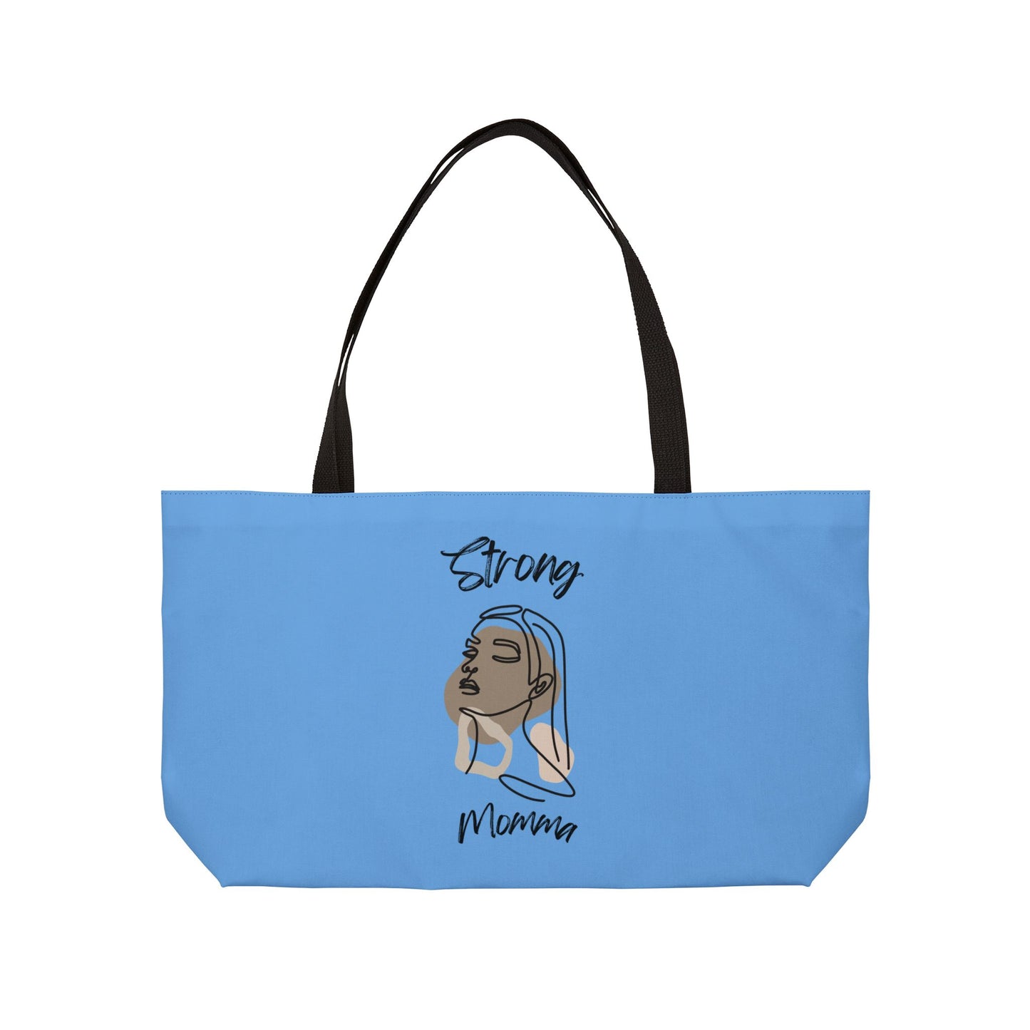 Strong Momma (BL) Weekender Tote Bag LIGHT BLUE