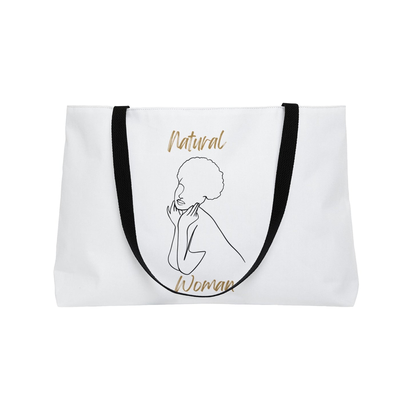 Natural Woman Cute Afro (BL) Weekender Tote Bag WHITE