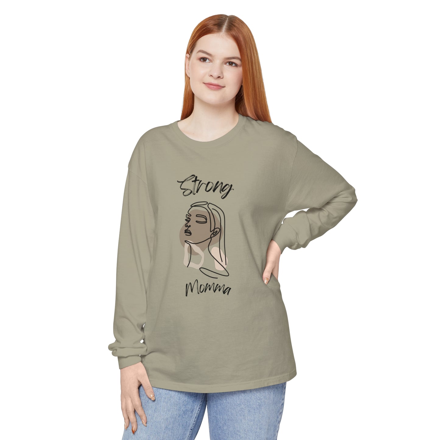 Strong Momma Long Sleeve T-Shirt (BL)