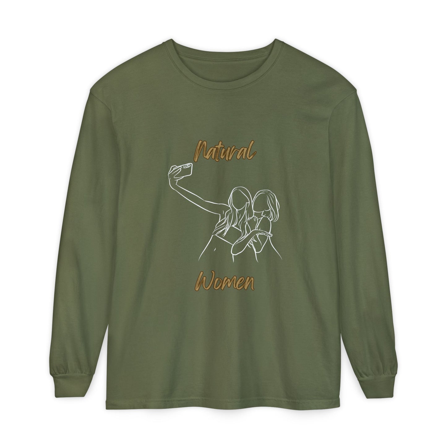 Natural Women Friends Selfie (WL) Long Sleeve T-Shirt