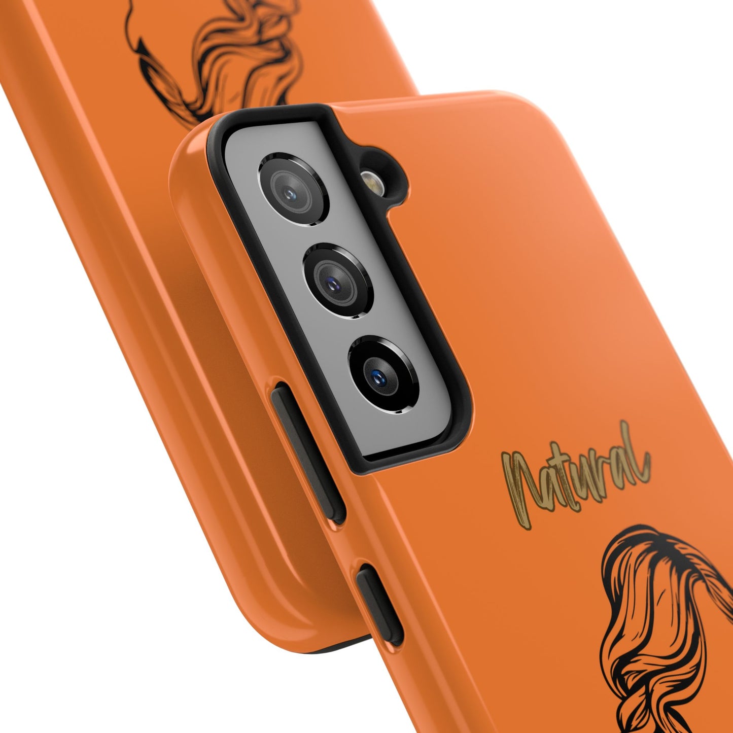 Natural Woman Long Curl (BL)Tough Phone Cases CRUSTA