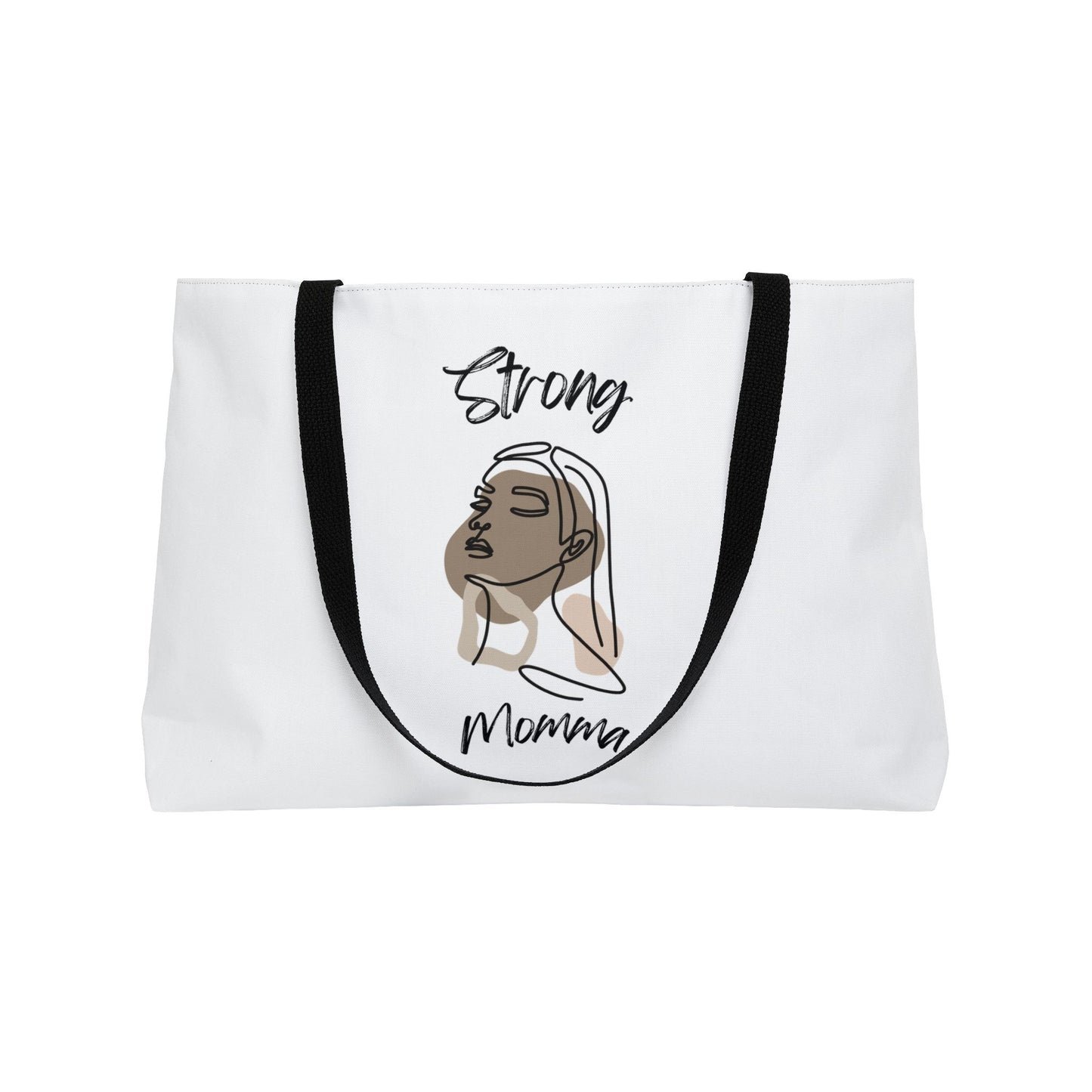 Strong Momma (BL) Weekender Tote Bag WHITE