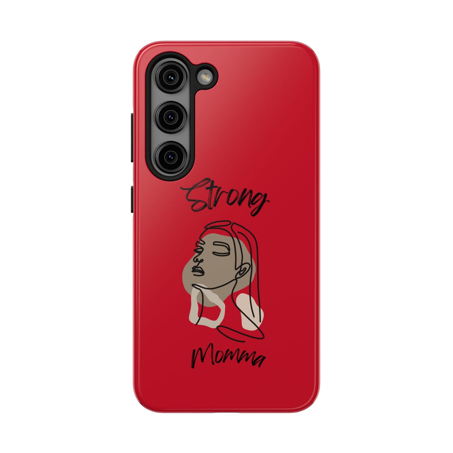 STRONG MOMMA Samsung Galaxy Tough Phone Cases (BL) Dark Red