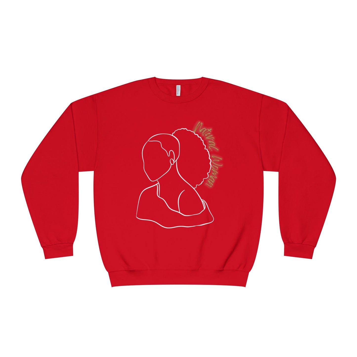 Natural Woman Behind Head Puff (WL) Crewneck Sweatshirt