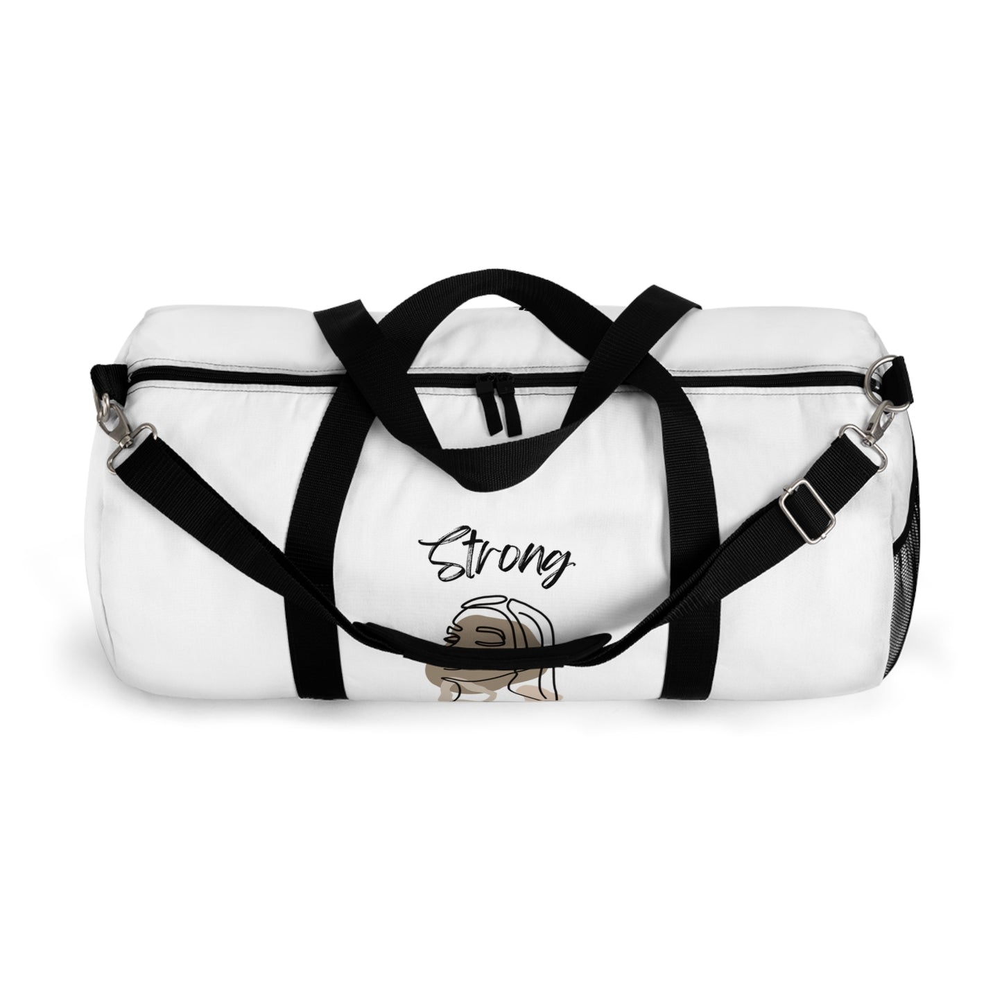 Strong Momma (BL) Duffel Bag WHITE