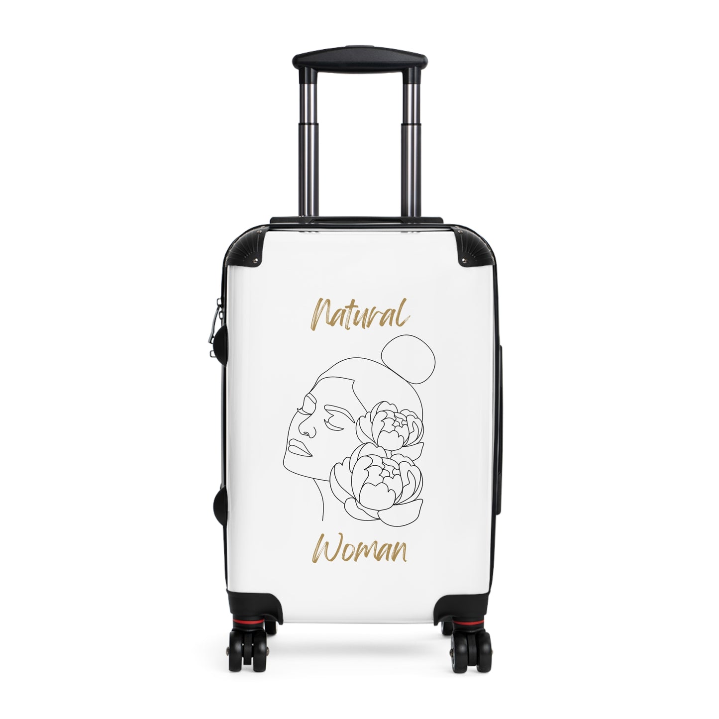 Natural Woman Bun Flower (BL) Suitcase WHITE