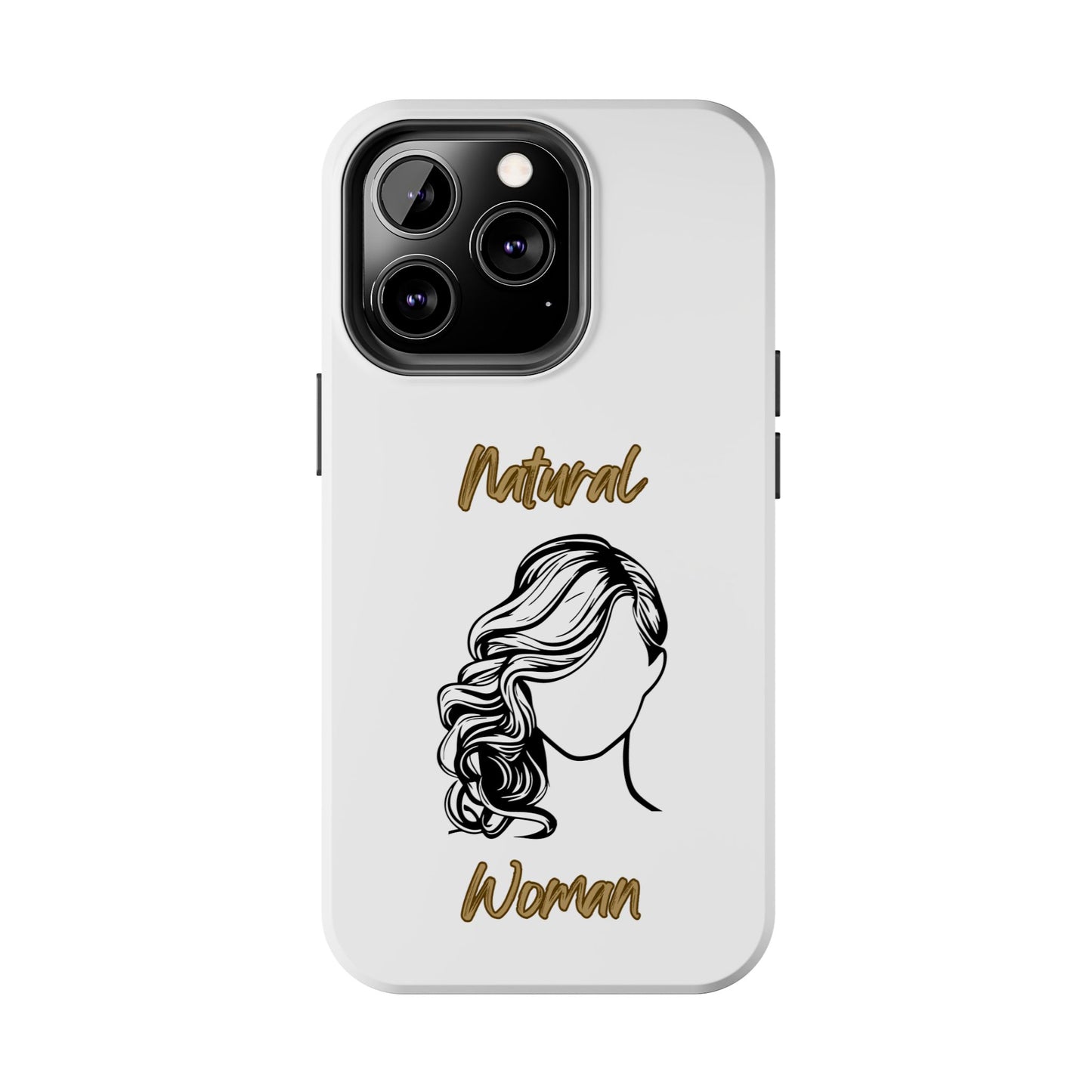 Natural Woman Long Curl (BL)Tough Phone Cases WHITE