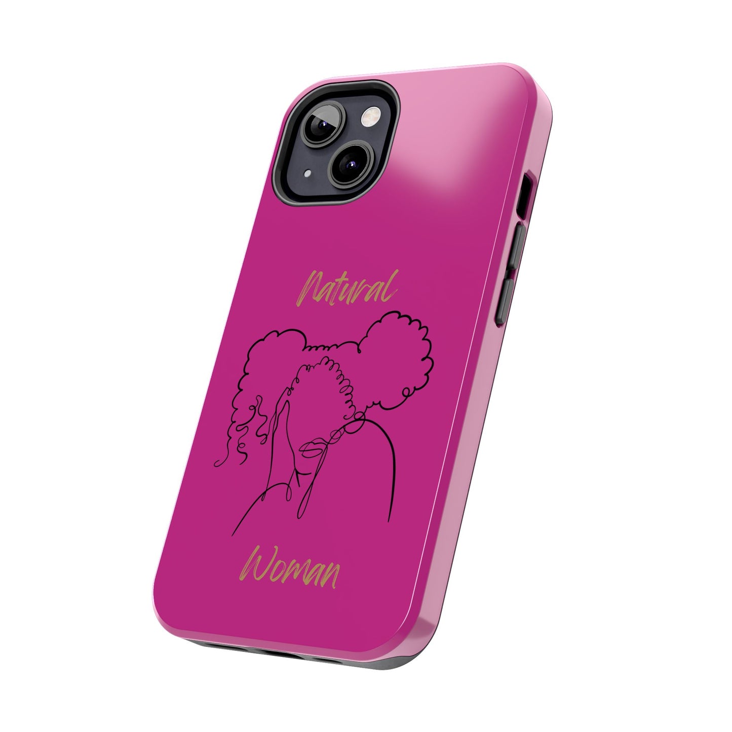 Natural Woman Twin Puffs (BL)Tough Phone Cases PINK
