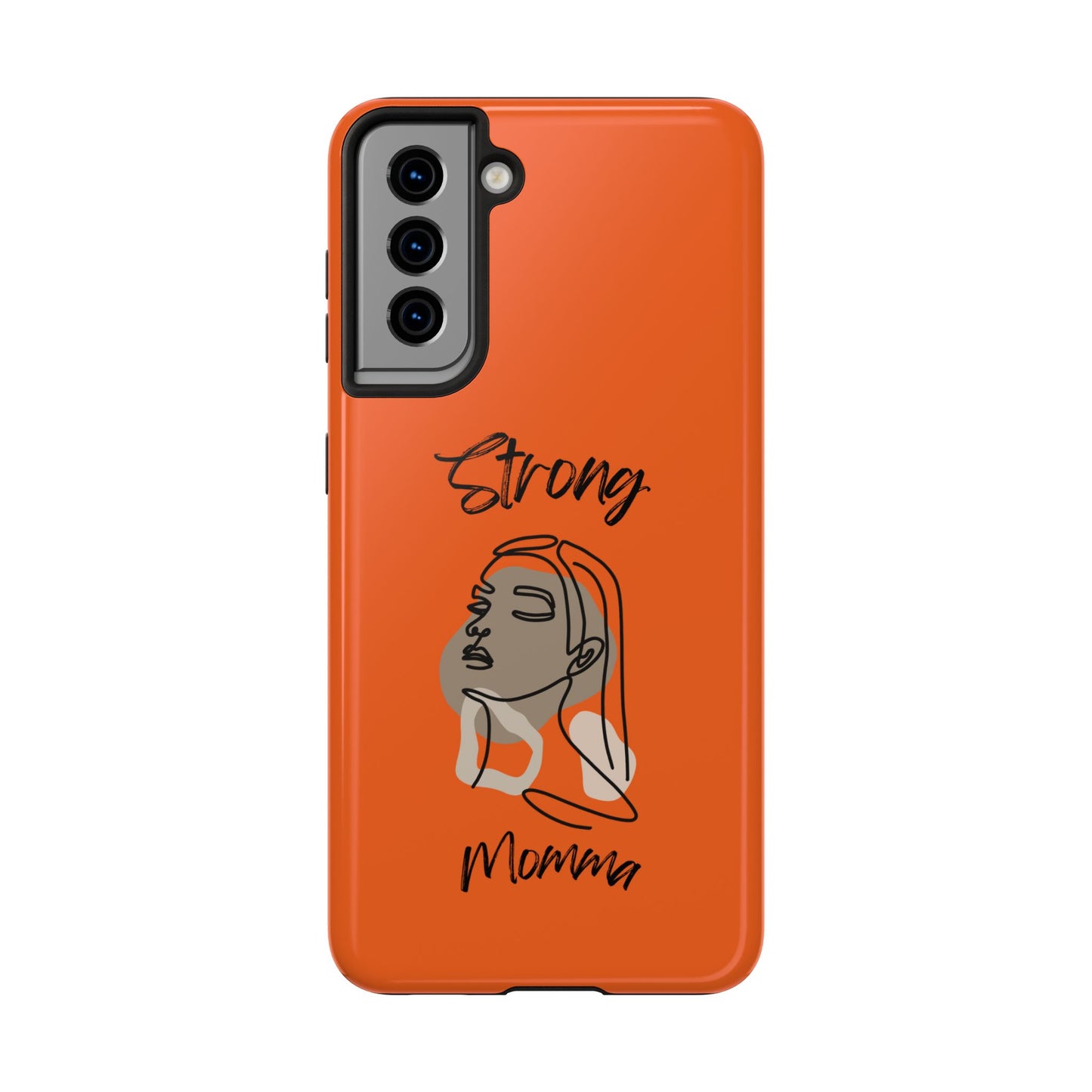STRONG MOMMA Samsung Galaxy Tough Phone Cases (BL) Orange