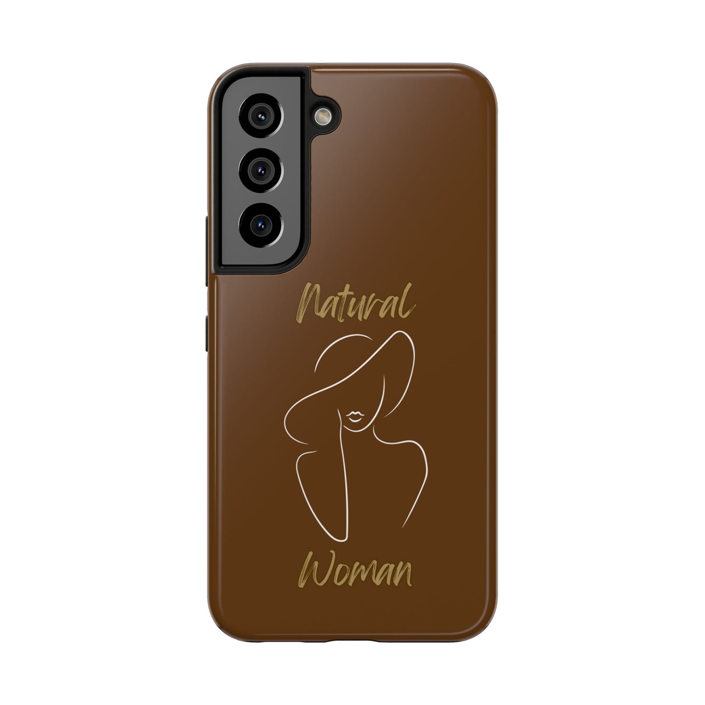 Natural Woman Sun Hat (WL) Tough Phone Cases BROWN