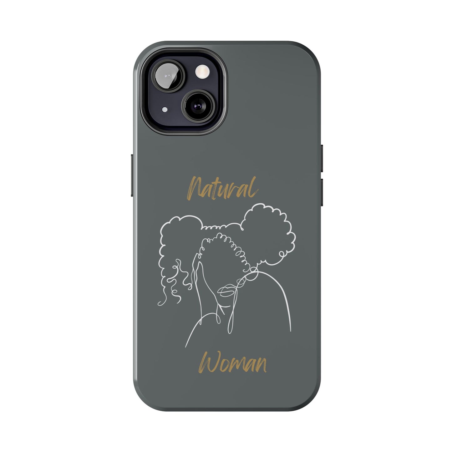 Natural Woman Twin Puffs (WL)Tough Phone Cases DARK GREY