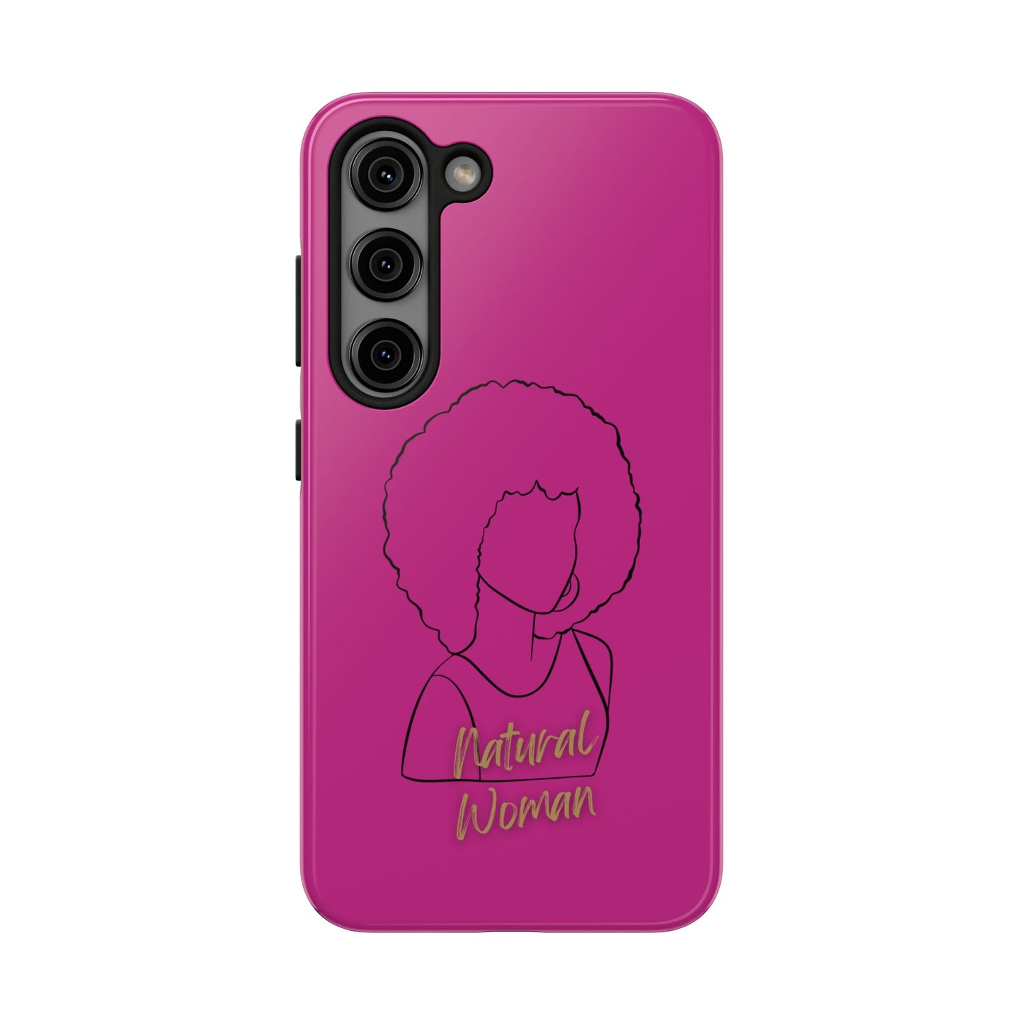Natural Woman Afro (BL)Tough Phone Cases PINK
