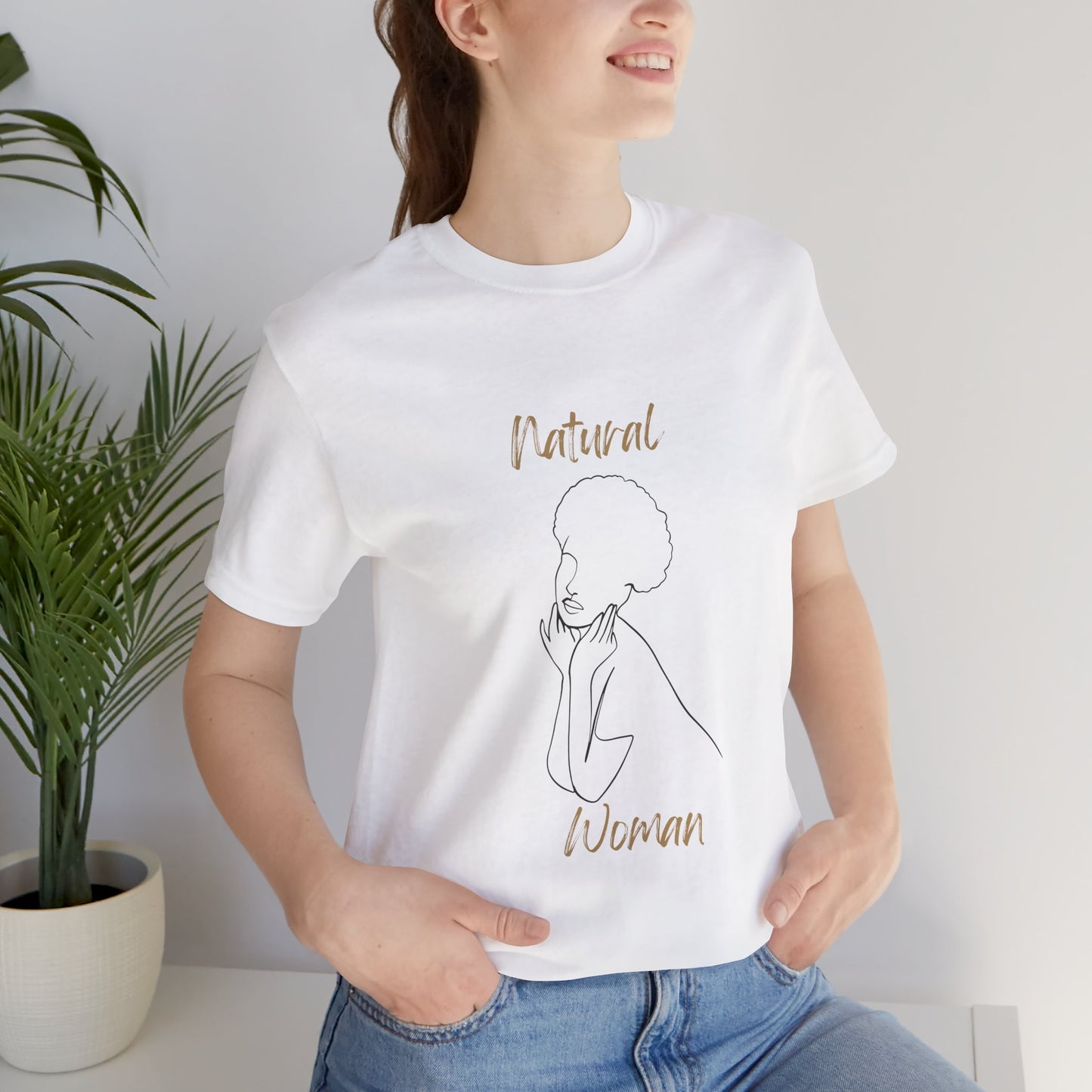 Natural Woman Cute Afro (BL) Short Sleeve T-Shirt