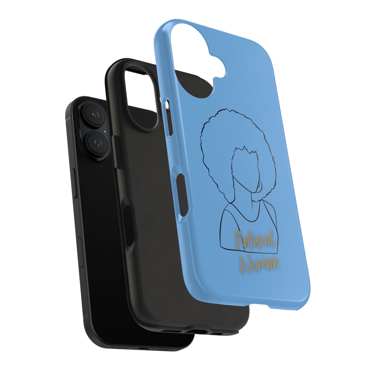 Natural Woman Afro (BL)Tough Phone Cases LIGHT BLUE