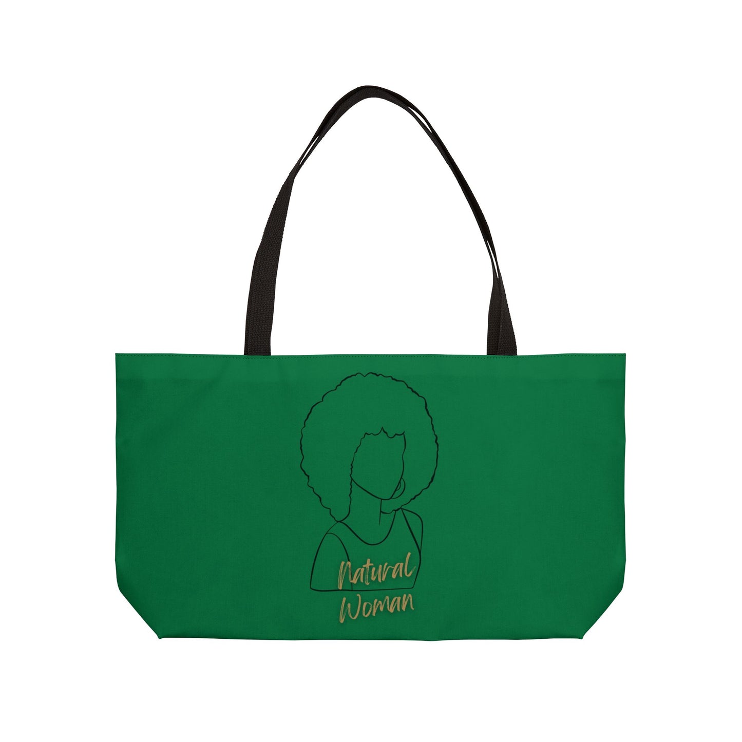 Natural Woman Afro (BL) Weekender Tote Bag DARK GREEN
