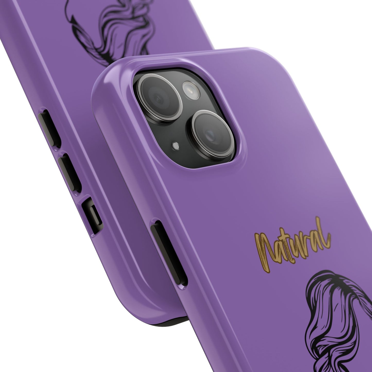 Natural Woman Long Curl (BL)Tough Phone Cases LIGHT PURPLE