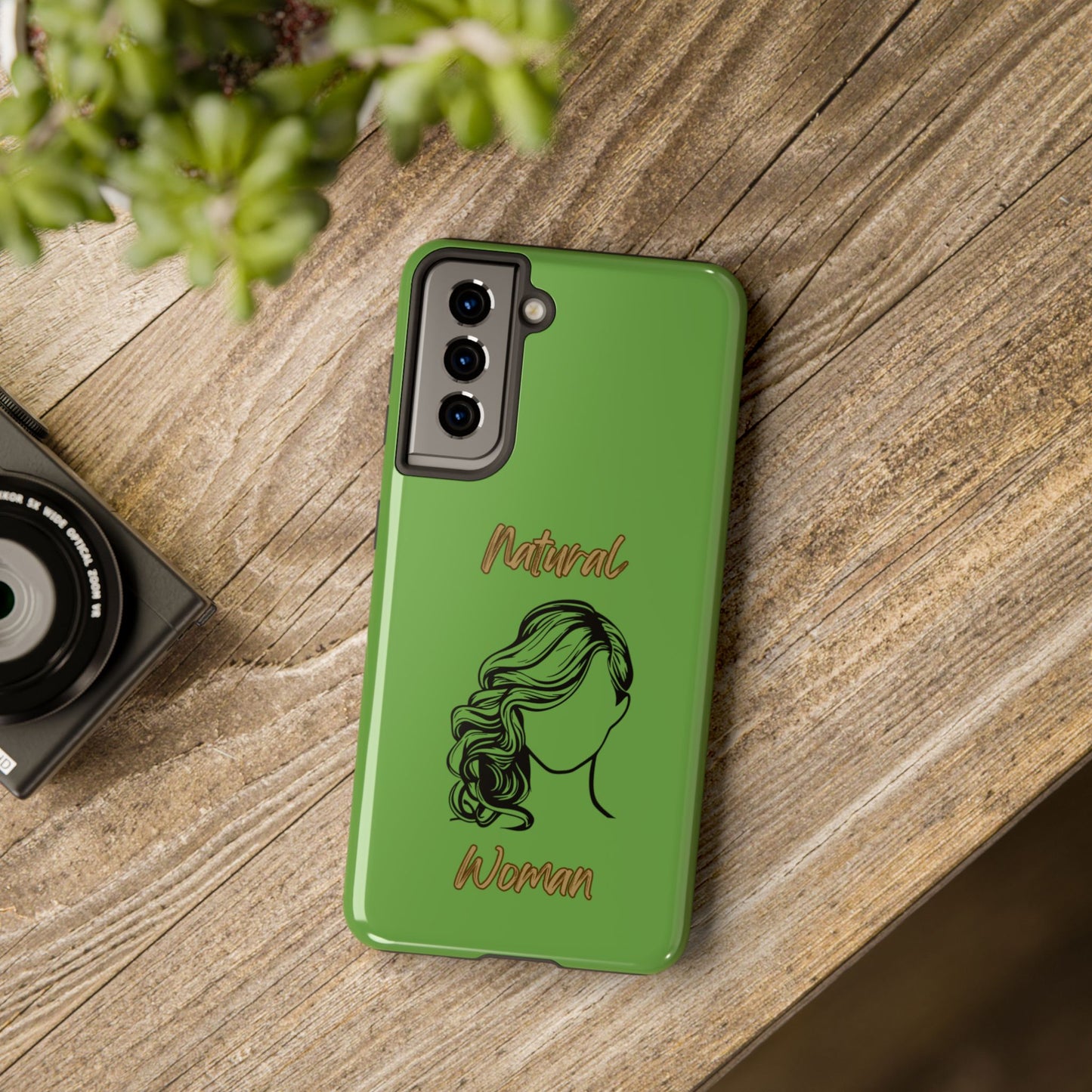 Natural Woman Long Curl (BL)Tough Phone Cases GREEN