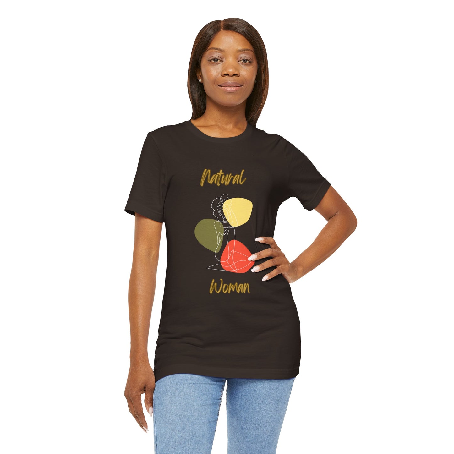 Natural Woman Colorful Pose (WL) Short Sleeve T-Shirt